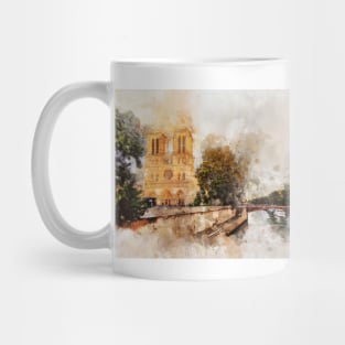 MUG 2 SIDES PRINT - Notre-Dame de Paris Watercolor 02 Mug